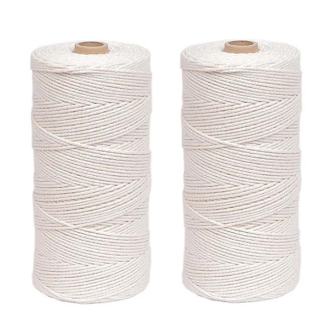 1/2 Stück Baumwollschnur, 656 Fuß 1MM, Küchen-Koch-Bäckerseil zum Braten von Fleisch, Natürliche Schnur für Geschenkverpackung, Gartenarbeit