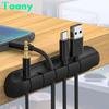 Cable Holder Silicone Cable Organizer Flexible USB Winder Management Clips Holder For Mouse Keyboard Earphone Wire Organizer