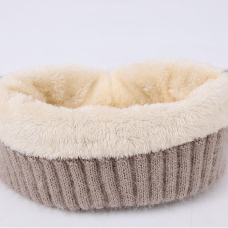 Autumn and winter squirrel velvet warm women's wool hat versatile snow hat cold winter hat scarf integrated knitted hat