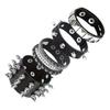 Gotische Lolita Y2K Subkultur Rebellischer Amerikanischer Punk Stil Schwarzes Leder Nietenarmband Street Dance Zubehör