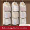 2/3 Layer Large Capacity Storage Mesh Bag Underwear Socks Storage Bag Breathable Wardrobe Organizer With Clothes Hanger