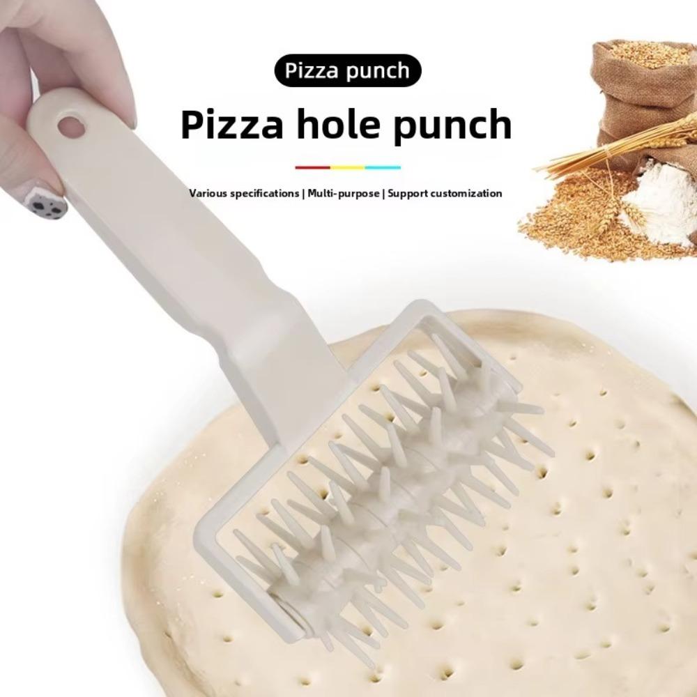 Pizza Dough Roller Tool - Needle Punch Wheel for Baking, Biscuit & Flower Suppression, Stainless Steel Kitchen Bakeware