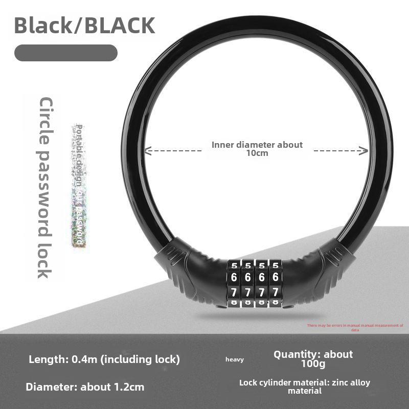 Přenosný zámek s heslem proti krádeži pro kola a elektromobily - silné ocelové lano