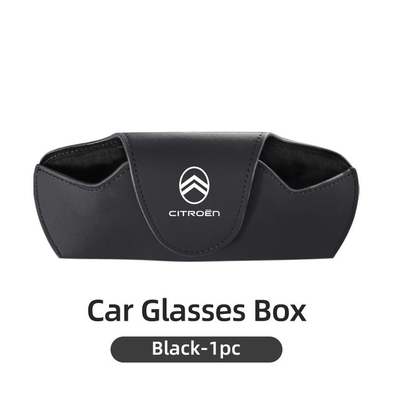 

Leather Car Glasses Box Sunglasses Storage Holder For Citroen C3 C5 C1 C2 Berlingo Celysee Cactus Picasso Aircross Saxo Grand