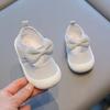 Kids Shoes Baby Girl Walking Shoes with Breathable and Non Slip Mesh Bow Princess Shoes with Non Slip Soft Soles