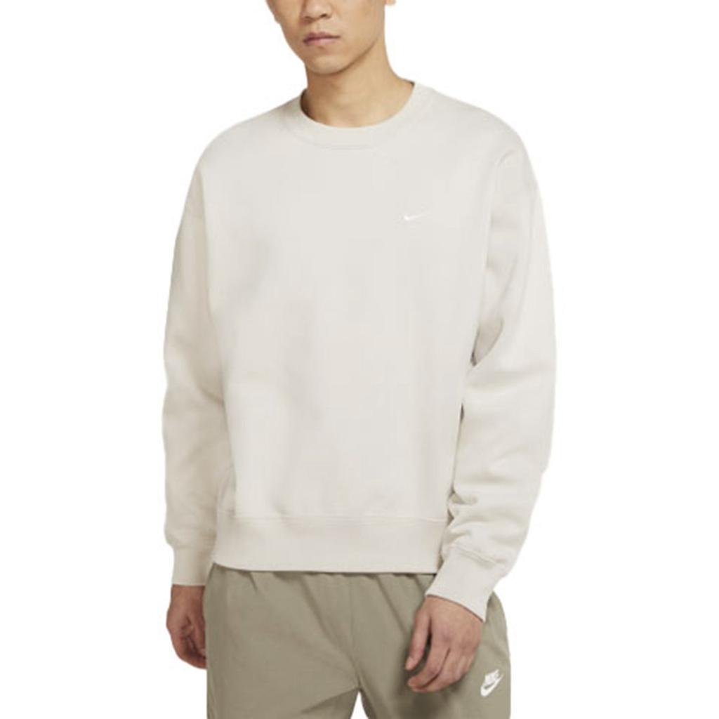 Nike Sweatshirts Men's Light Bone White Crew Neck Moderate Regular DA0318-072