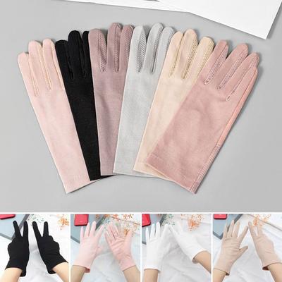 Touch Screen Summer Sunscreen Gloves UV Protection Anti-UV Mittens Cycling Driving Gloves  Running