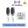 Wireless Remote Control Light Switch RF433MHz 10A Relay Receiver With ON/OFF Transmitter Wall Panel Switch For Led Lighting