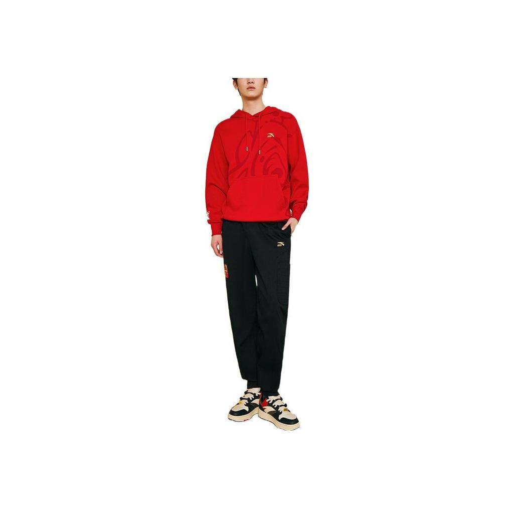 Anta Elastic Waist Cuffed Casual Sports Pants Men Bottoms Basic-Black 152318507-2