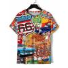 Moda Uomo T-shirt da Uomo Stampata 3D Girocollo Manica Corta Trendy Streetwear