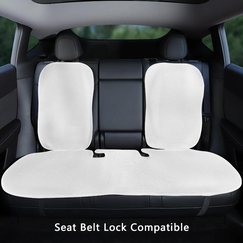 Car Ice Silk Seat Cushion Cover For Tesla Model 3 / Y Juniper 2019-2026 Breathable Comfortable Seat Pad Car Interior Accessories