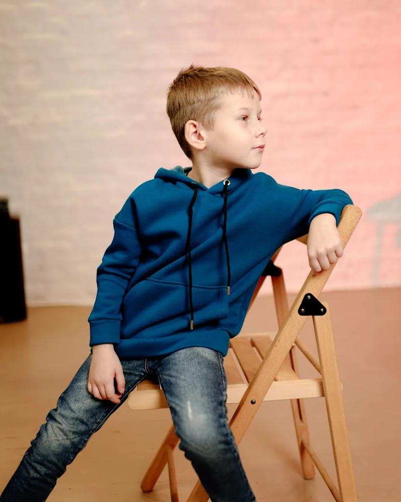 Hoodie (boys) – Warm Oversize Fit, Kangaroo Pocket & Hood, Winter,6394-025-4 HC