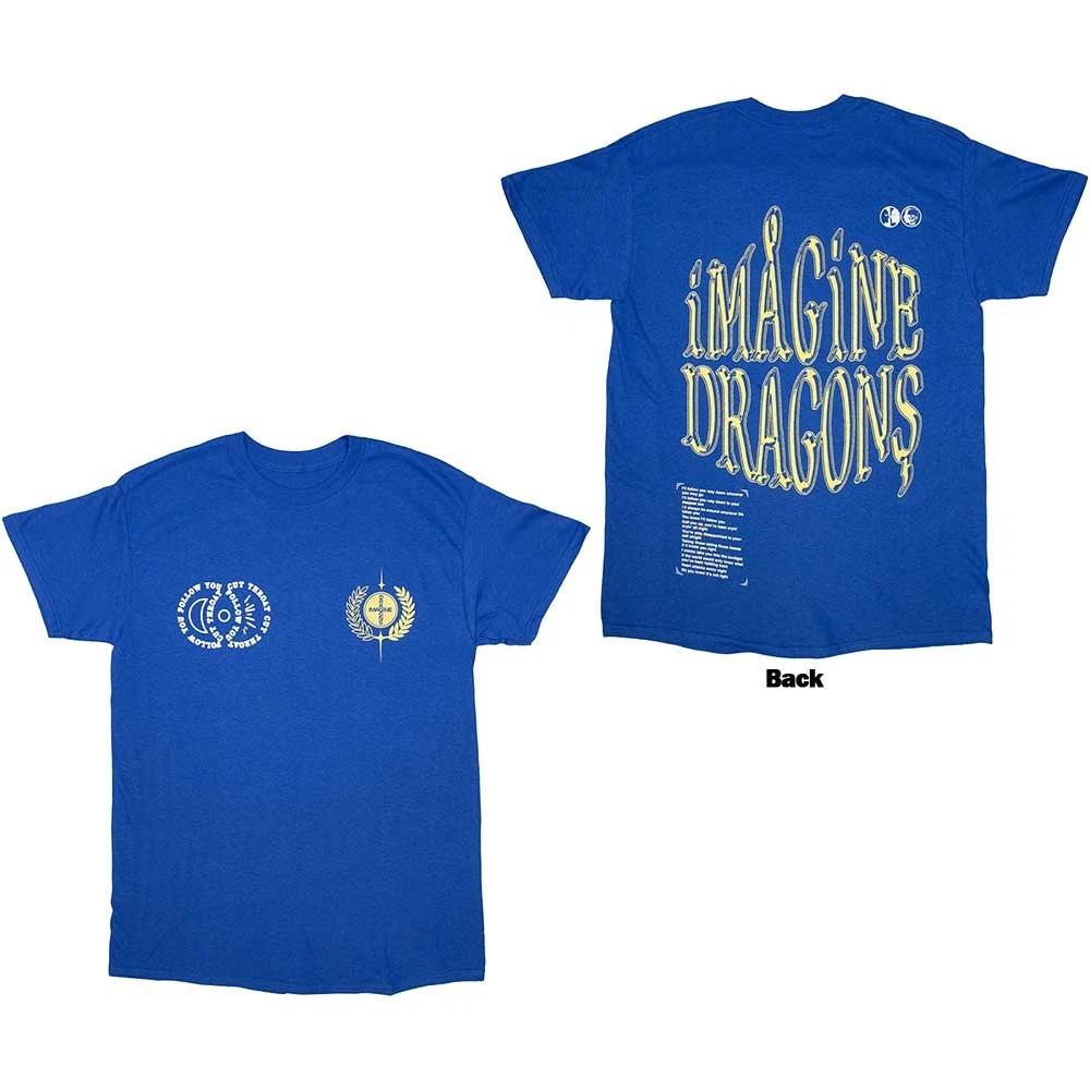 Blue Imagine Dragons Lyrics Authorized Mens T-Shirt S