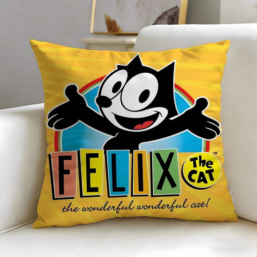 

classic cartoon Felix the Cat Cushion Cover Soft & Easy-Wash Pillow Case – Versatile for Couch, Bed, Travel and Office 30cmx30cm