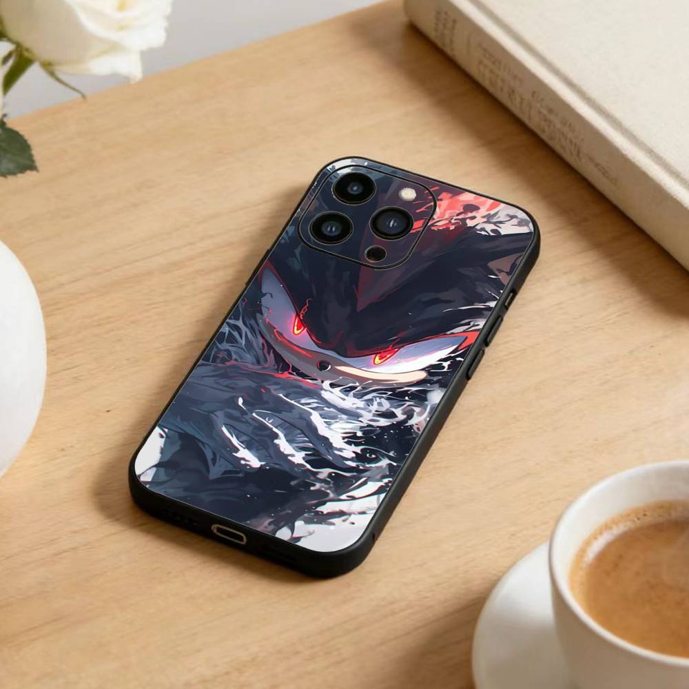 Hedgehog Knuckles Phone Case For iPhone 16,15,14,13,12,17,Pro Max,Plus Silicone Black Case