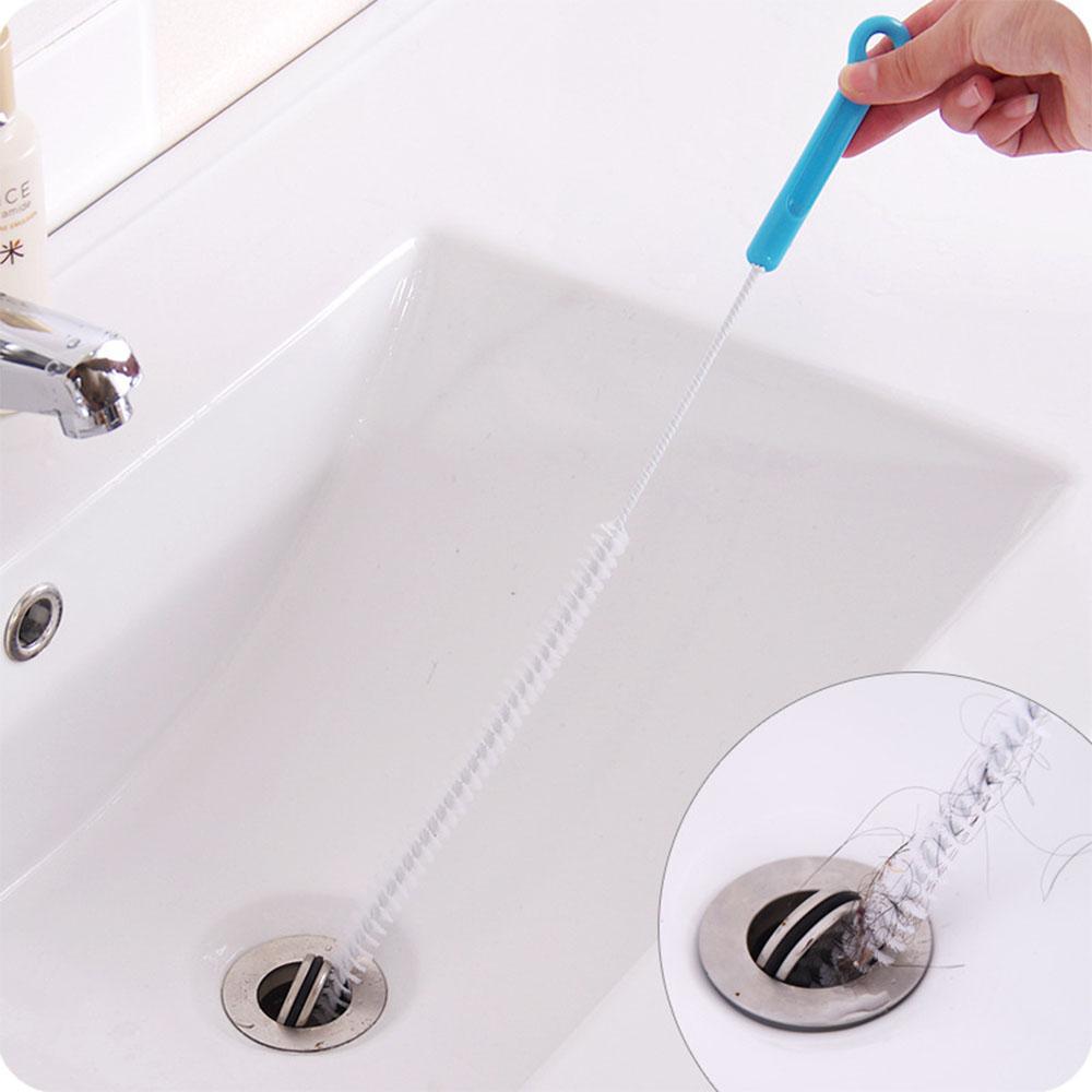 71cm Flexible Cleaning Brush Sink Overflow Drain Unblocker Cleaner Kitchen Tools Steel Bathroom Shower Cleaner Hair Removal