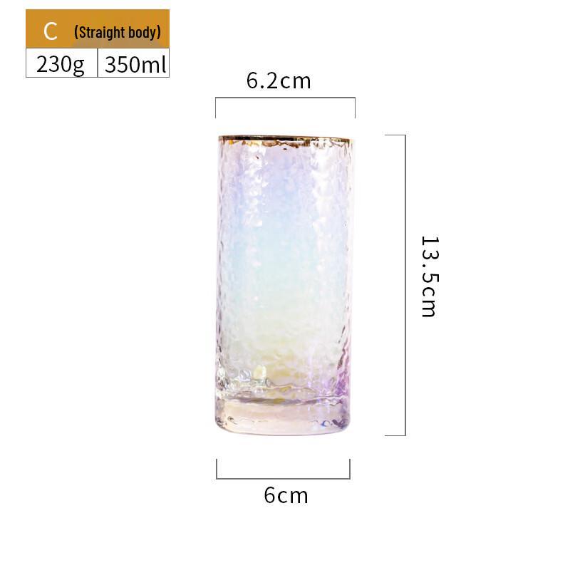 OLOEY Colored High Borosilicate Glass Juice/Breakfast Cups