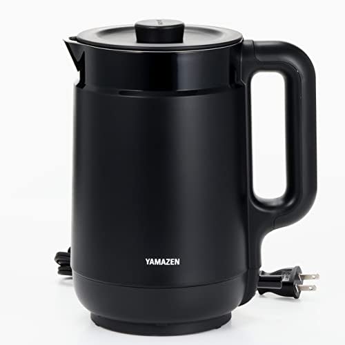 Yamazen Electric Kettle, 1.5L, For Single Living, Two People Living, Large Capacity, Automatic Power Off, Empty Cooking Prevention Function, Lid Remov