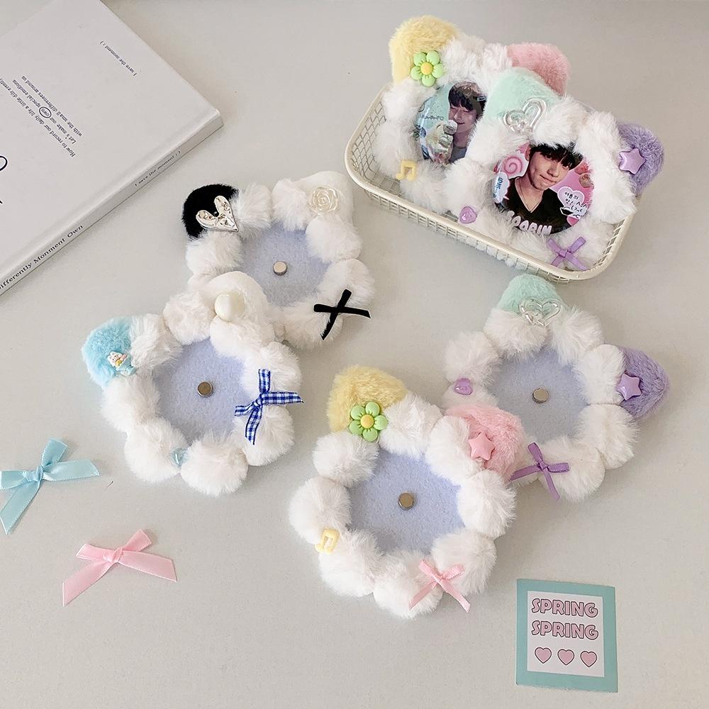 Cute Cat Ear Badge Holder School Student Picture Decoration Unique Pain Bag Accessory Plush Badge Display Pendant Charming