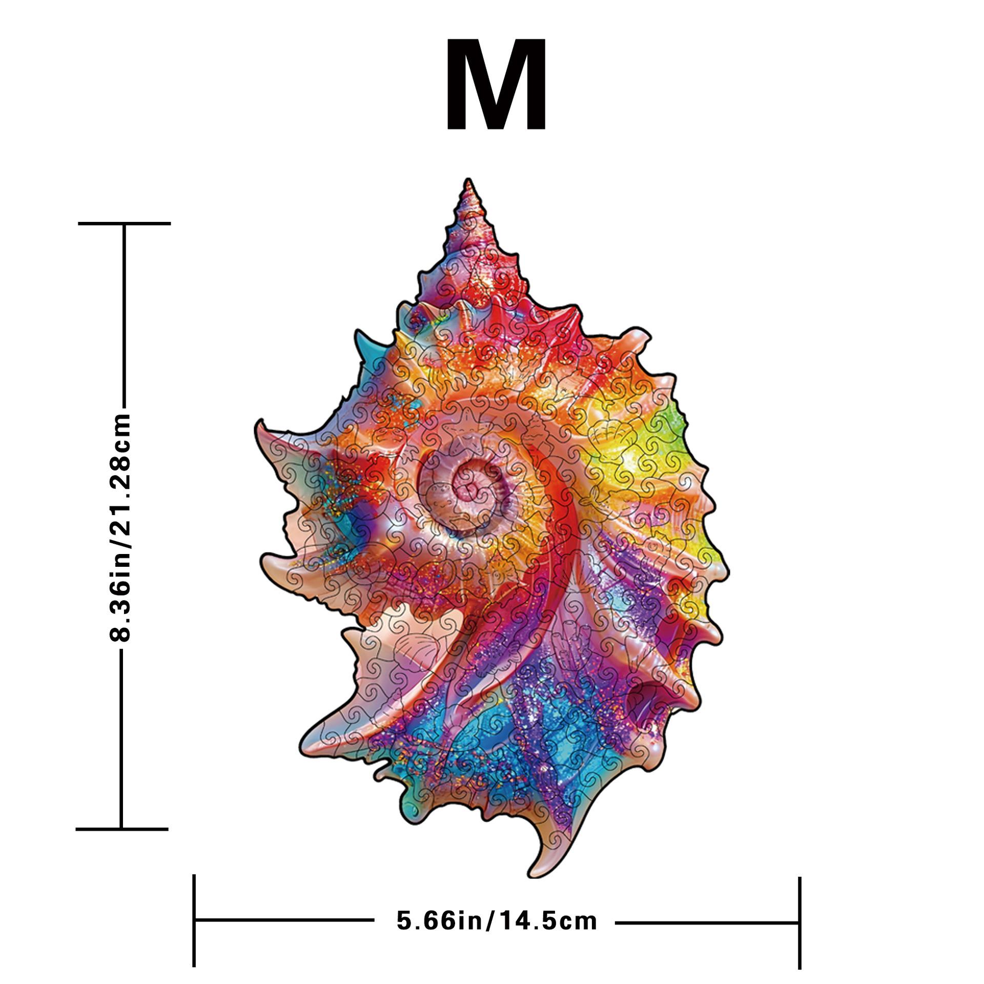 Ракушка Деревянная Головоломка Особой Формы Соединяющая Игрушка Копилка Многофункциональная Развивающая Головоломка