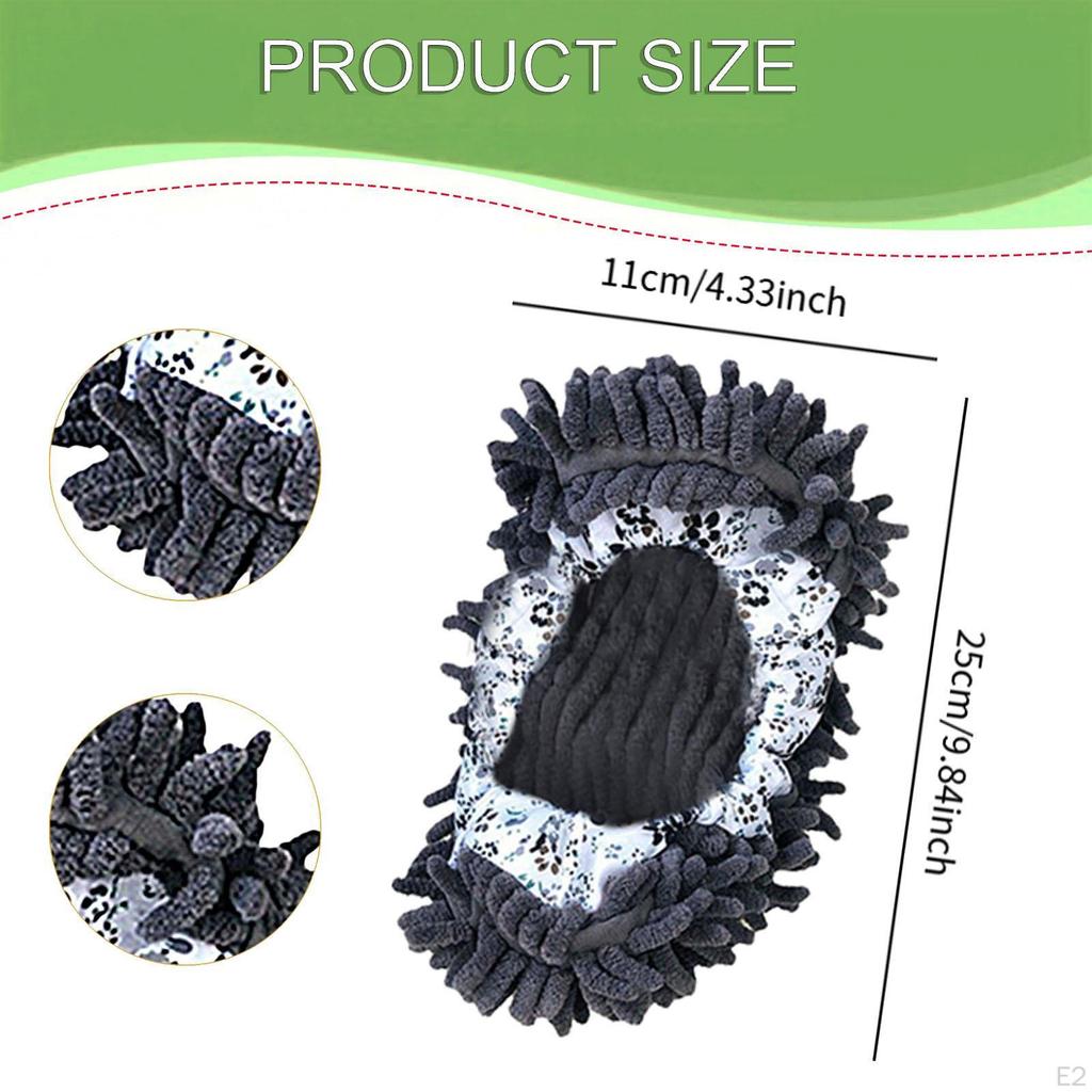 8Pcs Mop Slippers Reusable Multi Function Duster Mopping for Office