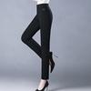 Spring Autumn Elegant High Waist Casual Stretch Slim Middle Aged Women Trousers Ladies Fashion All Match Black Gray Pencil Pants