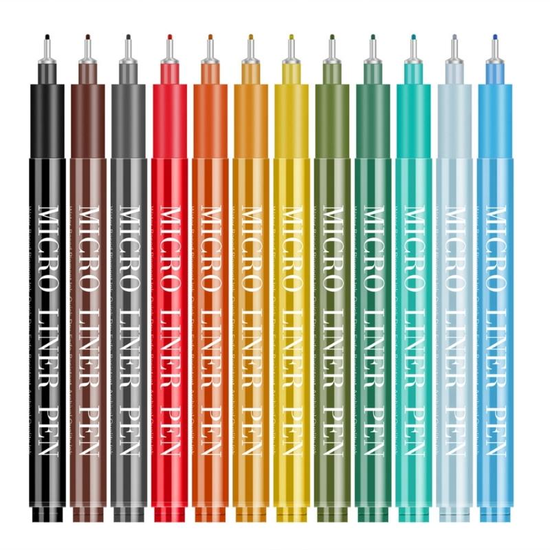 

12Pcs 0.5MM Fine Tip Art Marker Waterproof Colorful Drawing Pens for Sketching Illustrations Journaling Note Taking 1