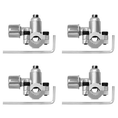 4pcs Heavy Duty Metal HVAC Valves Assembly Rustproof Steel Pricking Valves Set for 1/4 Inch 5/16 Inch 3/8 Inch Outside