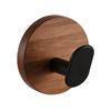 Natural Wood Self-Adhesive Wall Hooks Heavy Duty No Trace Coat Hangers for Towel Hat Bag Bathroom Kitchen Dorm