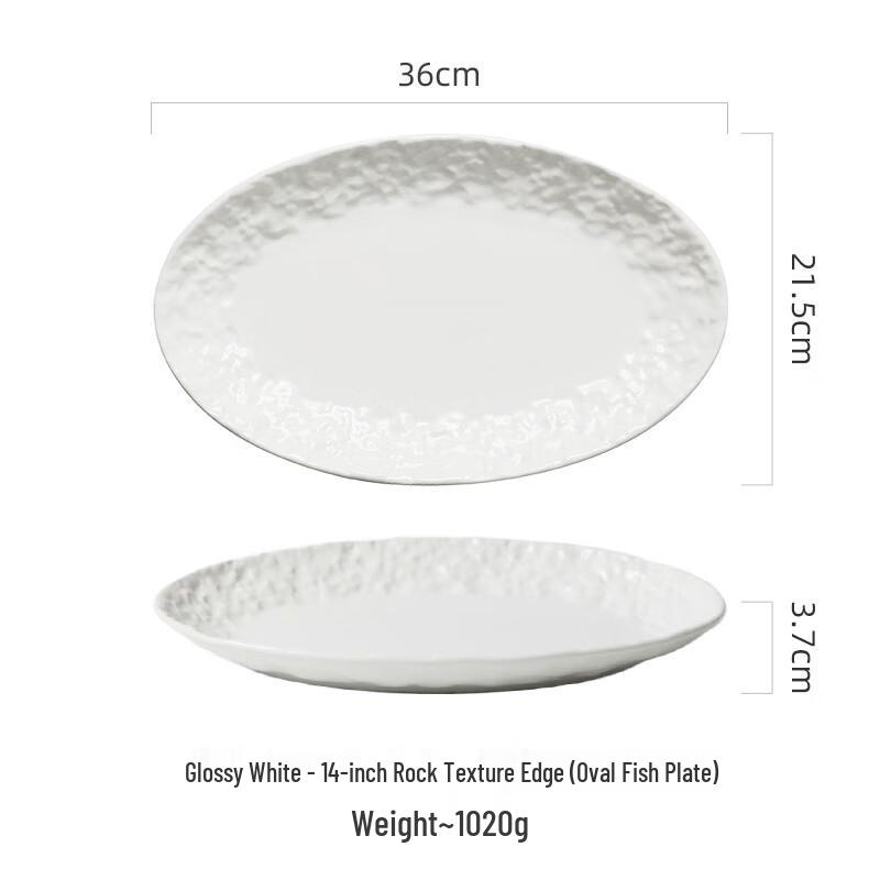 Elegant Irregular Ceramic Fish Platter