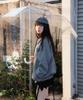 ROSEFRANTZ Rose Corsage Check Windbreaker [Navy]