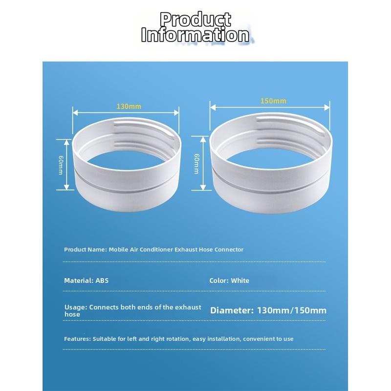 Portable Air Conditioner Exhaust Hose Extension Connector 130mm 150mm Flexible Duct Adapter For Window Venting