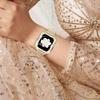 Bracelet + Case with Diamonds for Apple Watch 7/8/9 41mm, Gold