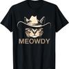 Meowdy Lustige Country-Musik Katze Cowboyhut Vintage Katzen-Meme T-Shirt