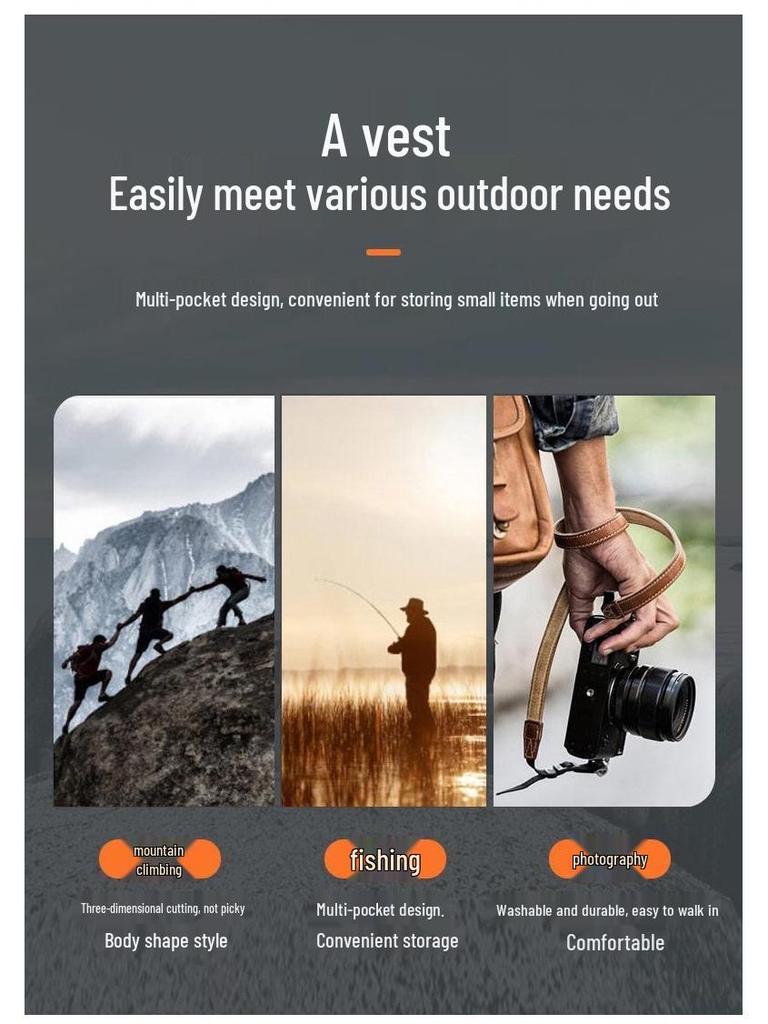 Trendige Stehkragen Schnelltrocknende Outdoor-Weste für Frühling/Sommer 7882