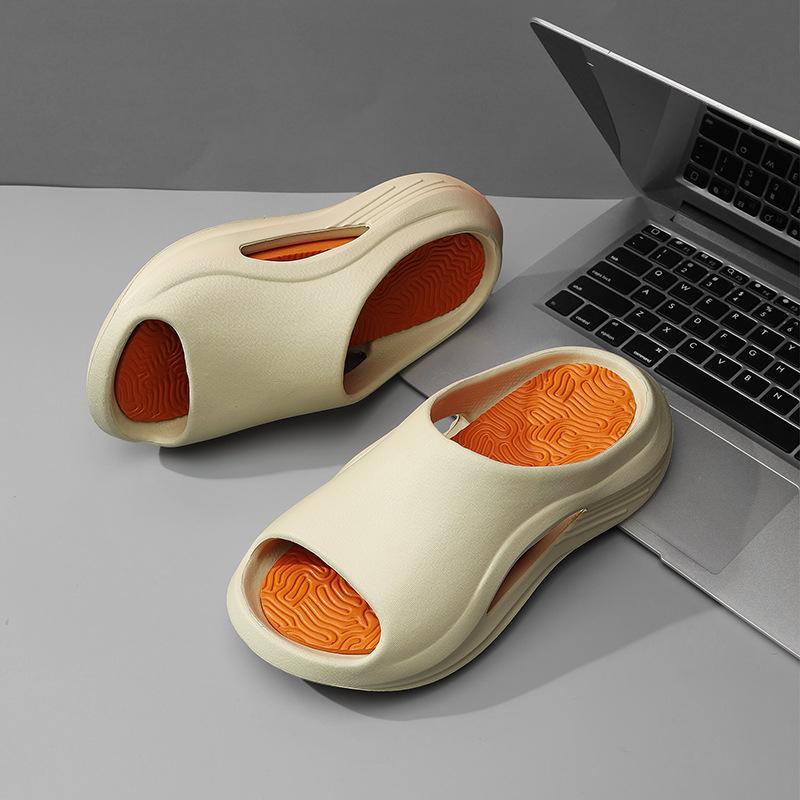 Men Women Thick Sole Slippers N-Slip Outdoor Sport Slide Sandals Couple Bathroom Soft Bottom Shoes Casual Flip Flops