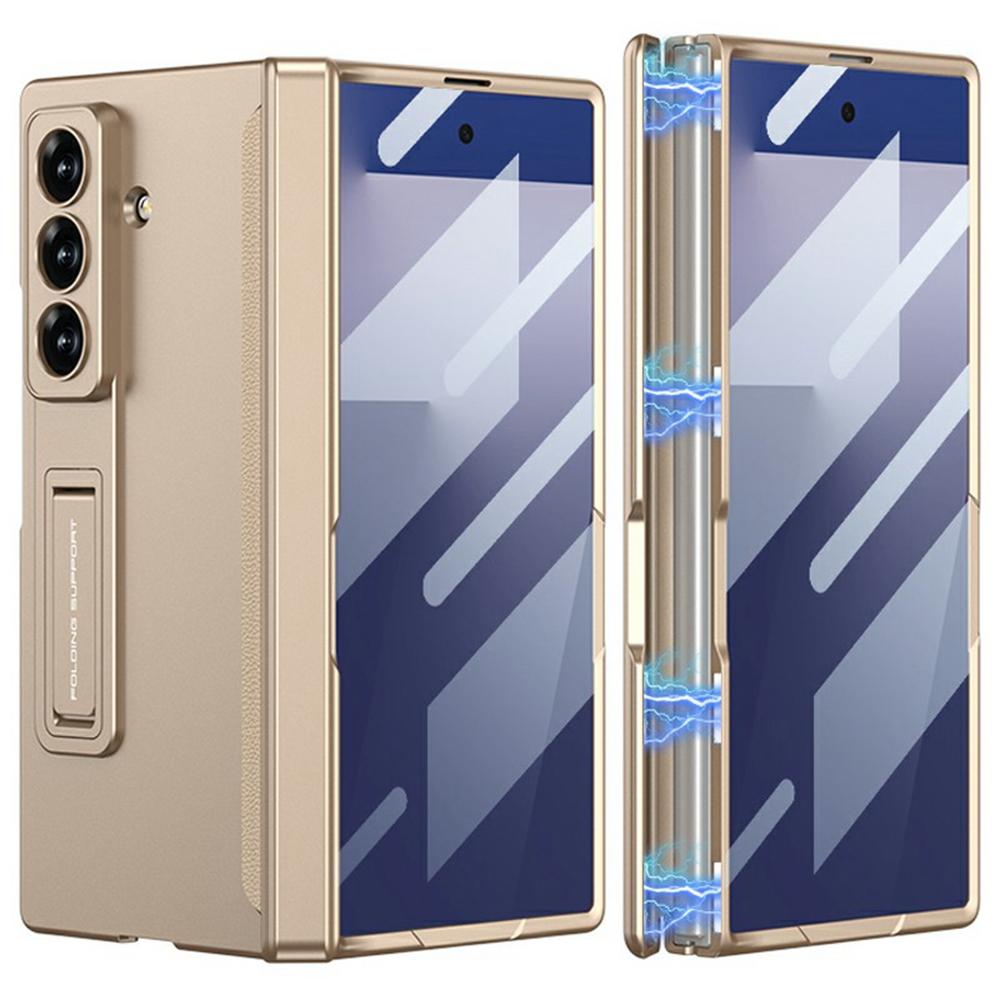 GKK For Samsung Galaxy Z Fold7 5G Case with Clear Screen Film Magnetic Hinge Kickstand Phone Cover