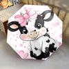 1 PC Automatic Folding Umbrella - Cute Cow Pattern, Portable & Foldable Design with 8 Ribs, Christmas Birthday Gifts