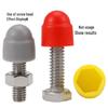 Hexagon Nut Bolt Plastic Protection Caps (100 Pcs)