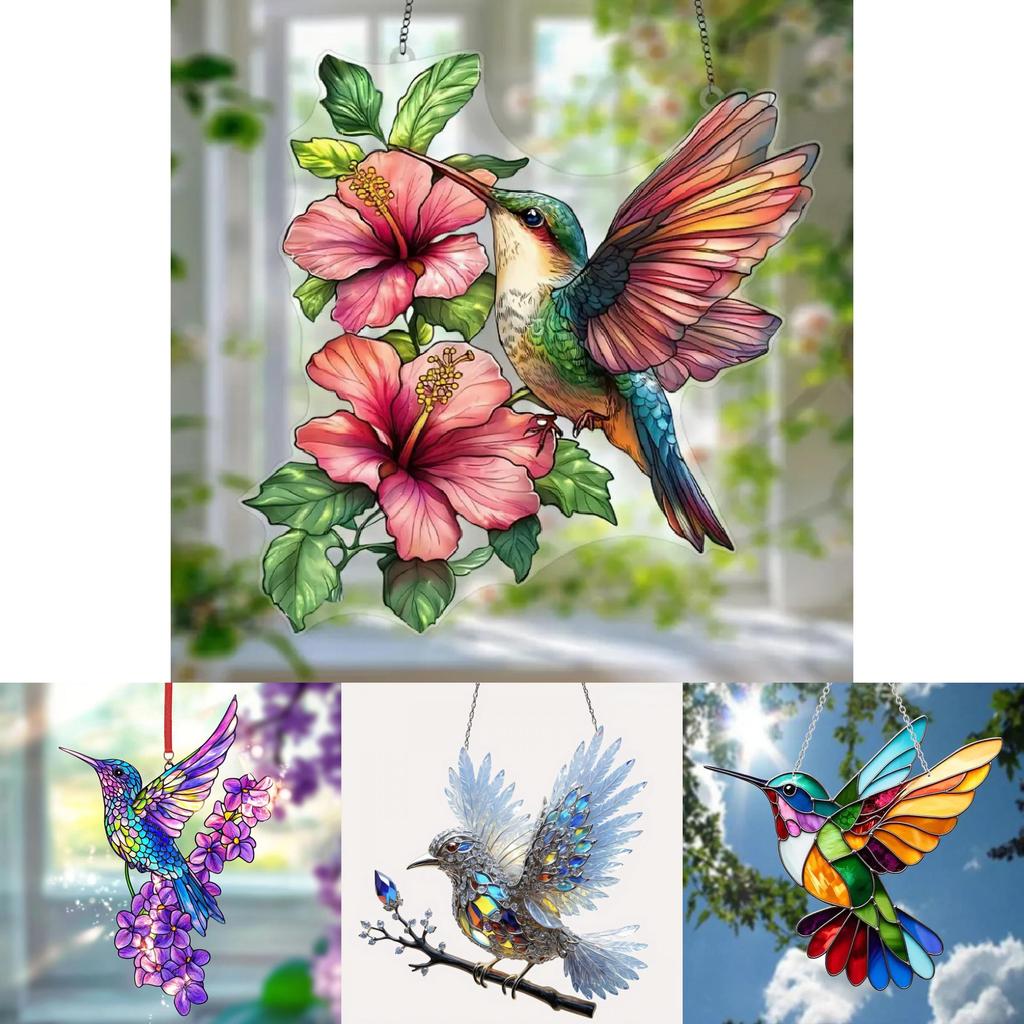 Cute Bird Acrylic Wall Decoration For Living Room And Garden Festive Decor Gift