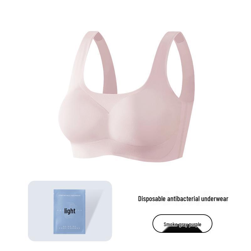 221 Portable Disposable Antibacterial Women's Underwear and Seamless Bra Set - Breathable & Wash-Free for Daily Travel.