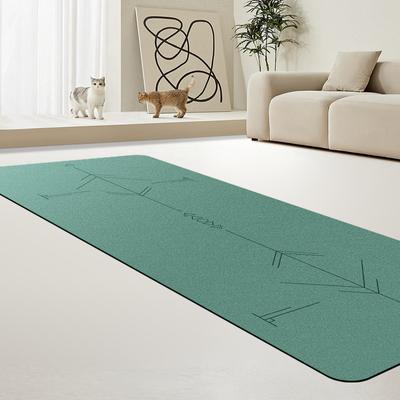 Frosted PU Natural Rubber Yoga Mat Sweat-absorbing Non-slip Guide Line Sports Fitness Local Tyrant Mat Home Shop Available