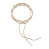 Luxury Aesthetic Hip Hop Irregular CCB Pearl Strand Necklace Fashion Y-Shaped Round Tassel Choker