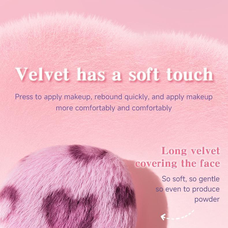 GECOMO Sparkling Powder Puff Ultra Soft Velvet Setting Makeup Applicator Flawless High Coverage For Loose Powder Foundation Travel Friendly Reusable