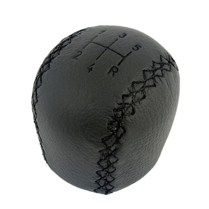 Black Car 5 Speed Leather Gear Stick Shift Knob Replaces 4777074 for Saab 95 9-5 1998-2011 99 00 01 02 03 04 05 06 07 08 09 2010