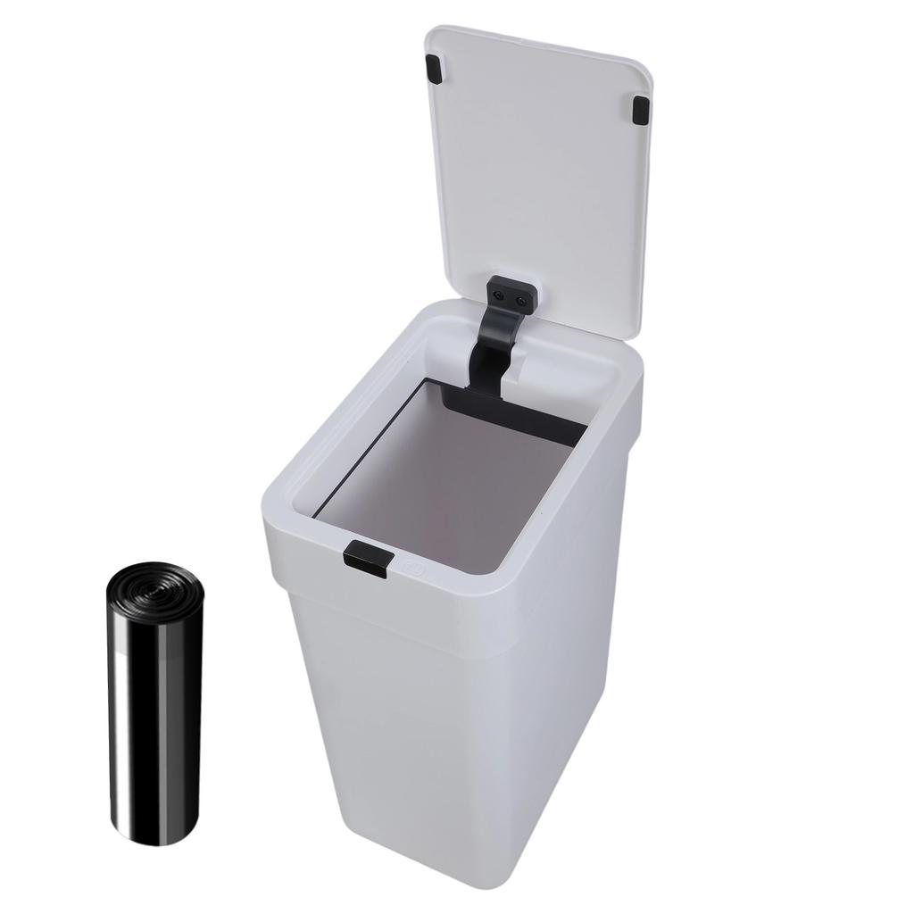 Ingelligent No Touch Trash Bin Waterproof Odor Control Automatic Garbage Can for Small Space Bathroom Living Room Office