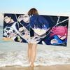 Japan Cartoon Anime B-Blue L-Lock Big Microfiber Beach Towels Quick Dry Sand Beach Towels Pool Towel for Travel Swim Pool Yoga