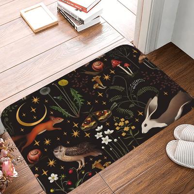 1PC Forest Fairy-tale Kitchen Rug Non-Slip Door Mat Pop Design Bathroom Rug Bath Mat Carpet for Home Sink Laundry Decoreeree