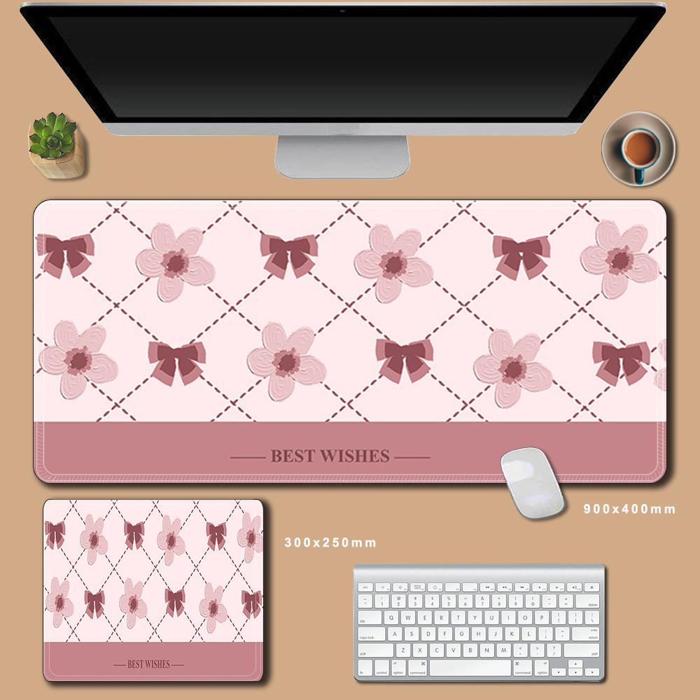 Flower Large Mouse Pad XXL Small Fresh Mousepad Cartoon Office Desk Pads Rubber Anti Slip Carpet Computer Office Accessories