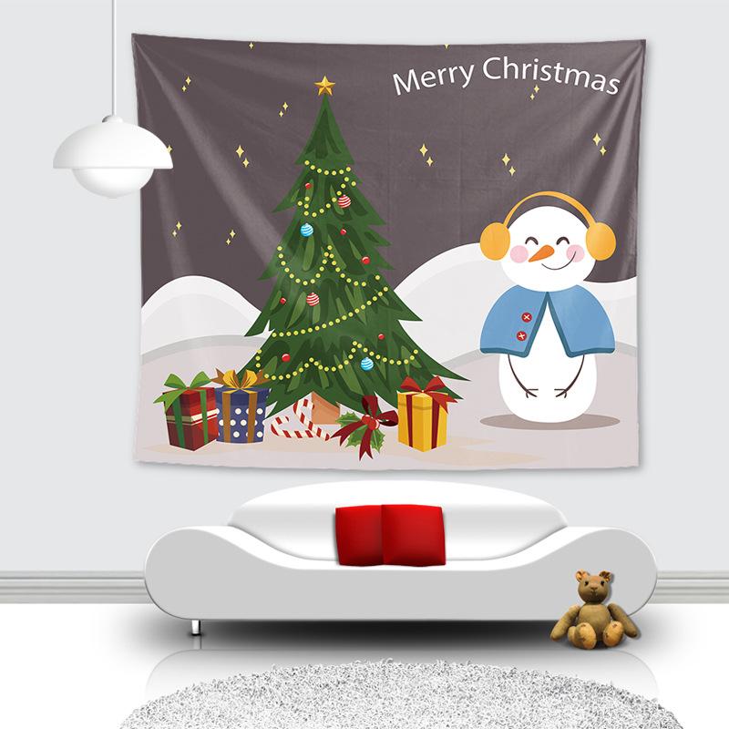 Amazon Weihnachten und Neujahr Cartoon Wandteppich Hänge Tuch